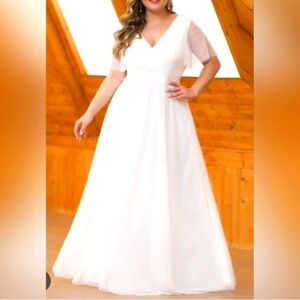 NEW...Ever-Pretty Elegant White Dress..SIZE:3X